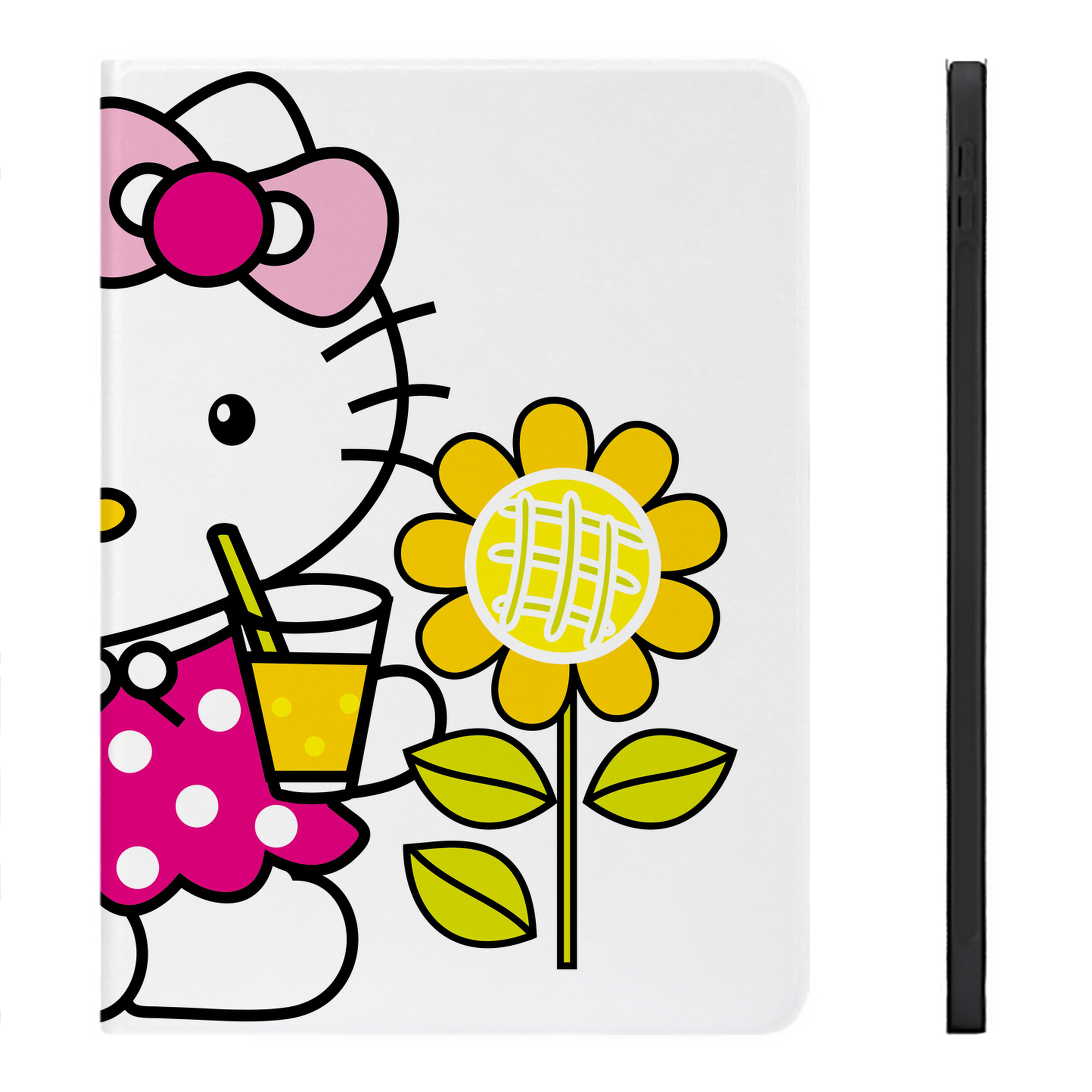 （画像用） Hello Kitty ハローキティ IPadケース ペンホルダー付き ブックスタイルデザイン